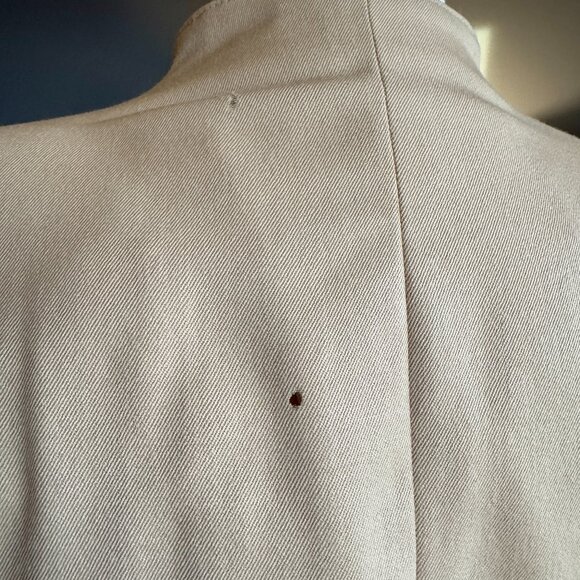 Vintage 90s Beige Skirt Suit w Gold Buttons - Picture 7 of 16